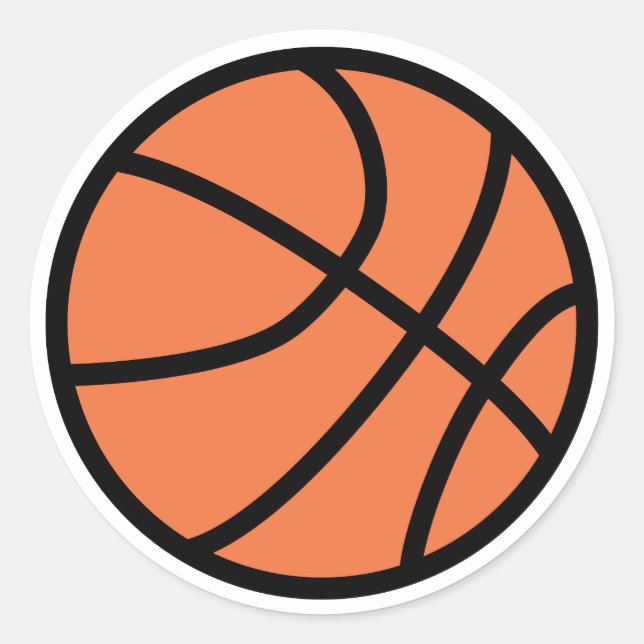 Basketball Runder Aufkleber (Vorderseite)
