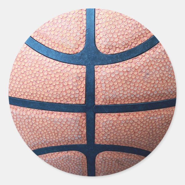 Basketball Runder Aufkleber (Vorderseite)