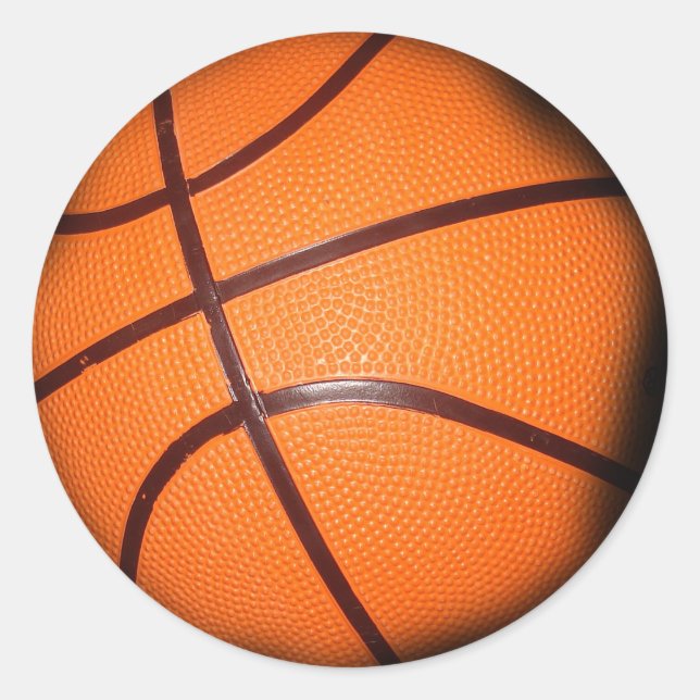 Basketball Runder Aufkleber (Vorderseite)