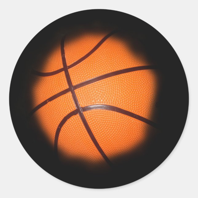 Basketball Runder Aufkleber (Vorderseite)