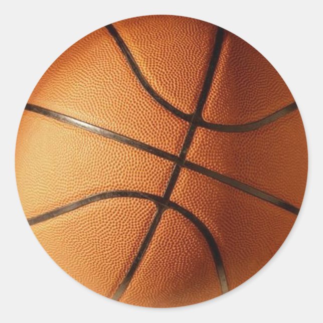 Basketball Runder Aufkleber (Vorderseite)
