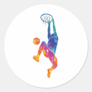 Basketball Runder Aufkleber