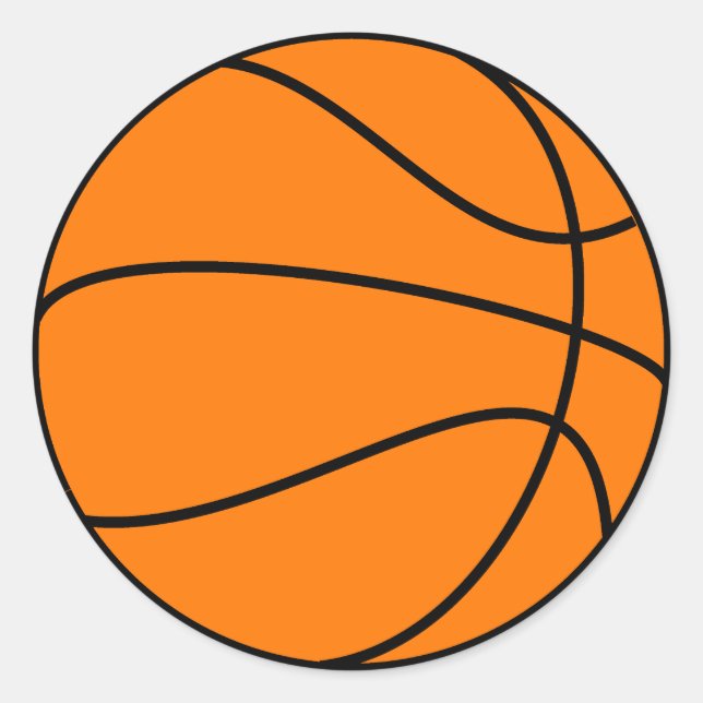 Basketball Runder Aufkleber (Vorderseite)