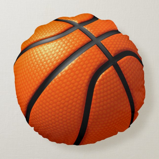 Basketball Rundes Kissen (Rückseite)