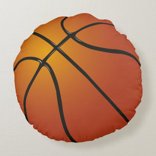 Basketball Rundes Kissen (Rückseite)