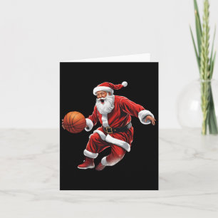 Basketball Santa Slam Dunk Ugly Weihnachten Karte