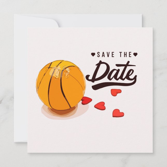 Basketball Save the Date Einladung Hochzeit (Vorderseite)