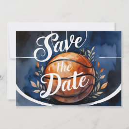 Basketball Save the Date mit Basketball Einladung