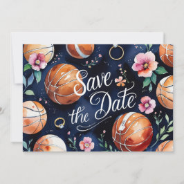 Basketball Save the Date mit Basketball Einladung