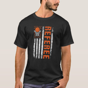 Basketball-Schiedsrichter Amerikanische Flaggenspo T-Shirt