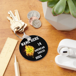 Basketball-Schlüsselanhänger mit Flamme Schlüsselanhänger