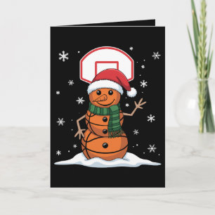 Basketball Schneemann Weihnachten Santa Hut Xmas S Karte