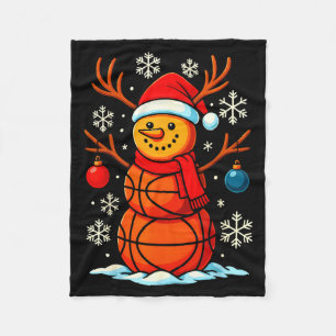 Basketball Schneemänner Spieler Sport Santa Bibelv Fleecedecke