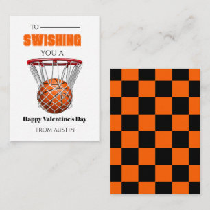Basketball-Schul-Valentinskarte Mitteilungskarte