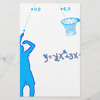 Basketball-Schuss und quadratische Gleichung Briefpapier