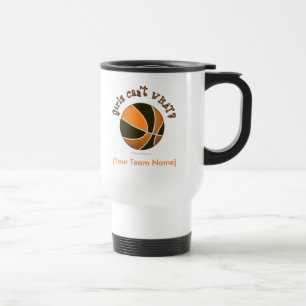 Basketball - Schwarz/Orange Reisebecher