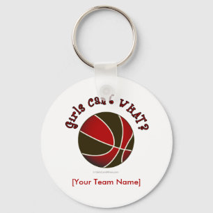 Basketball - Schwarz/Rot Schlüsselanhänger
