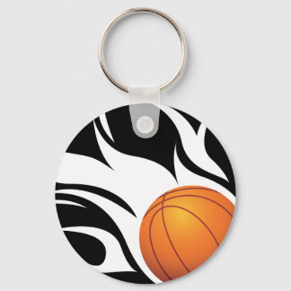 Basketball schwarz und weiß schlüsselanhänger
