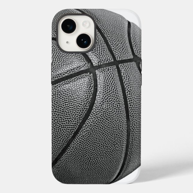 Basketball Schwarz/Weiß Case-Mate iPhone Hülle (Rückseite)