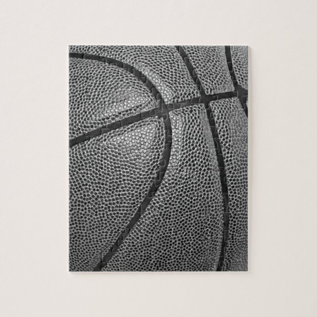Basketball Schwarz/Weiß Puzzle (Vertikal)