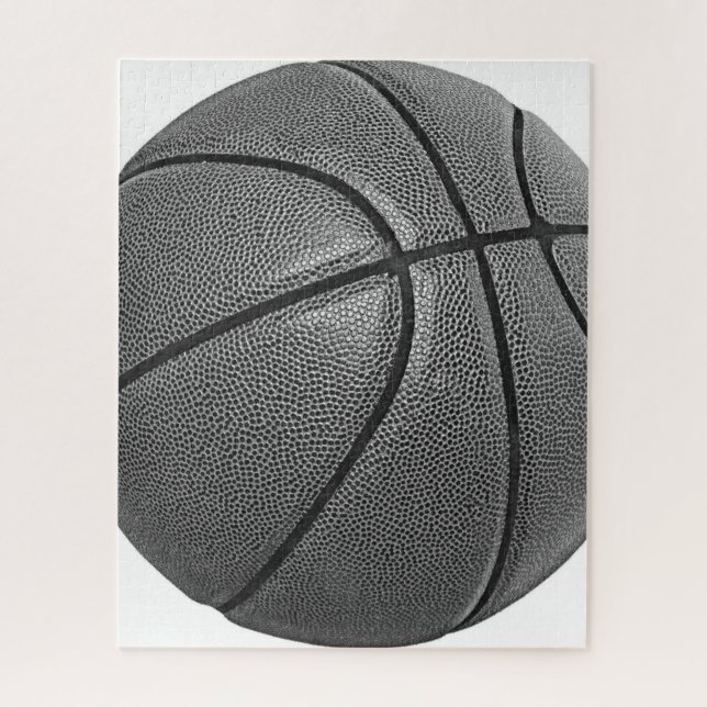 Basketball Schwarz/Weiß Puzzle (Vertikal)