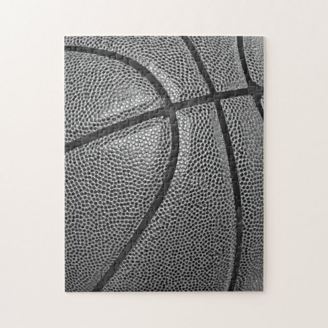 Basketball Schwarz/Weiß Puzzle (Vertikal)