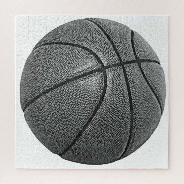 Basketball Schwarz/Weiß Puzzle (Vertikal)