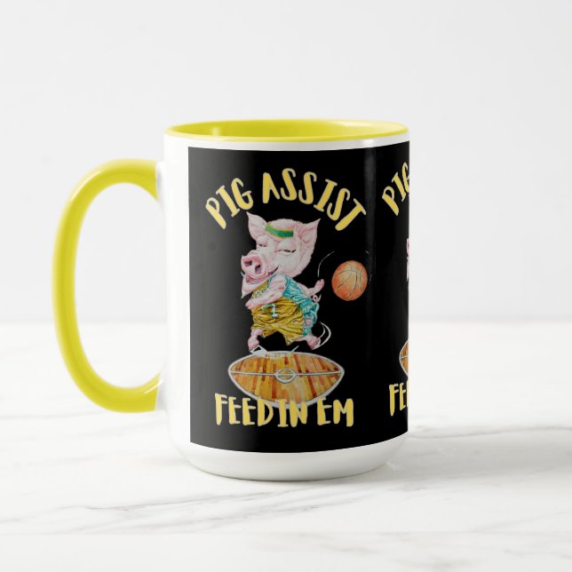 BASKETBALL SCHWEIN ASSIST TASSE  (Links)