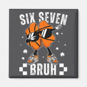 Basketball Sechs Bruh Pyjama Sieben Shamrock St 67 Magnet