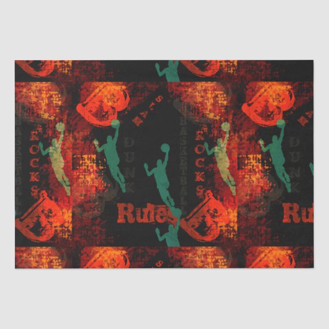 BASKETBALL SEIDENPAPIER (Vorderseite)