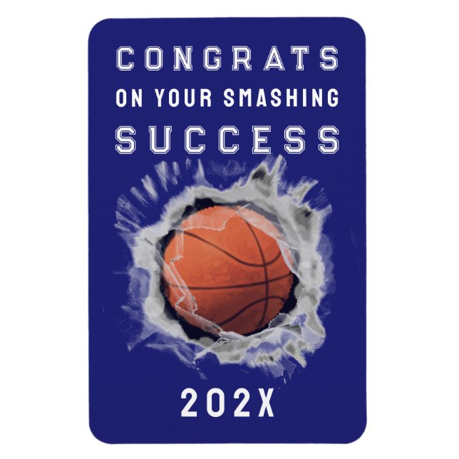 Basketball Senior 2025 Glückwunschs Magnet (Vertikal)