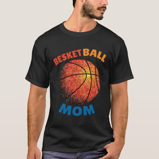 Basketball Senior Mom Torn Paper Twinkle Twinkle T-Shirt (Vorderseite)