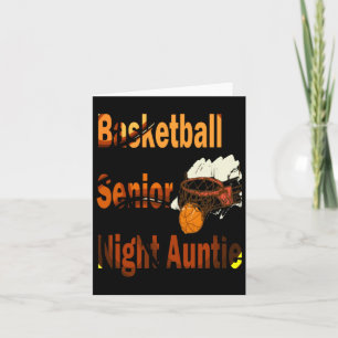 Basketball Senior Night Auntie Karte