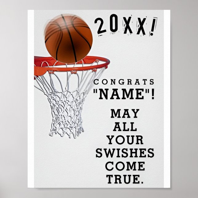 Basketball Senior Night Basketball Poster (Vorne)