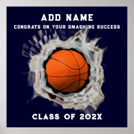 Basketball Seniors Abschluss Glückwunschs Poster