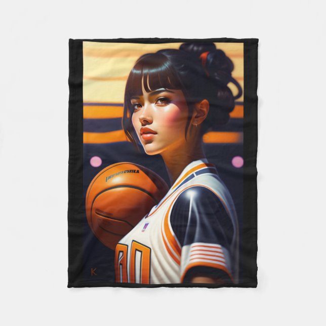Basketball Shirt Fleecedecke (Vorderseite)