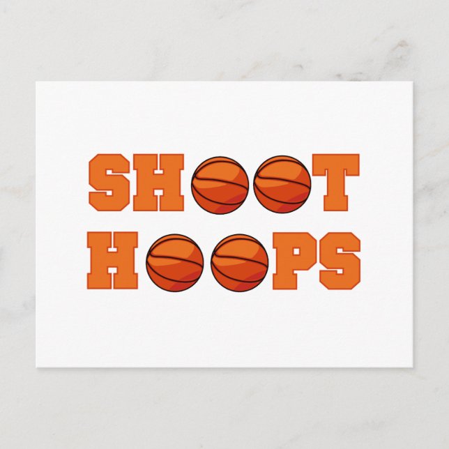 Basketball Shoot Hoops T - Shirt und Geschenke Postkarte (Vorderseite)
