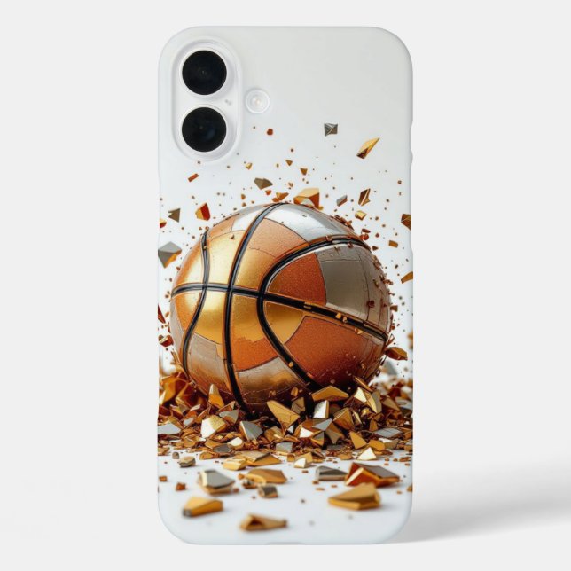 Basketball Silber Dunk Shield Case-Mate iPhone Hülle (Rückseite)