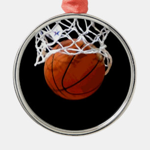 Basketball Silbernes Ornament