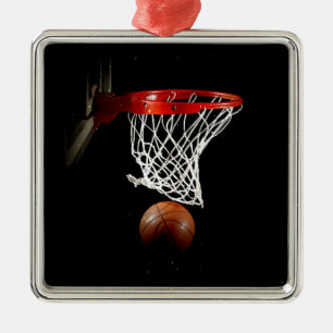 Basketball Silbernes Ornament