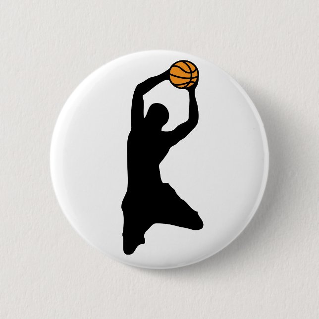 Basketball-Silhouette Button (Vorderseite)