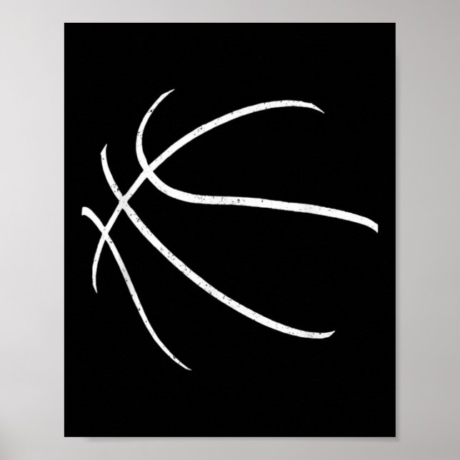 Basketball Silhouette Design Poster (Vorne)