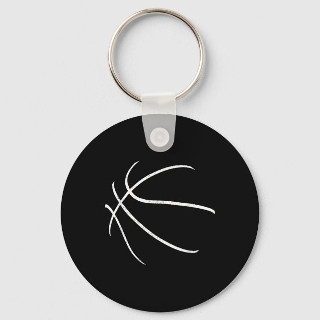 Basketball Silhouette Design Schlüsselanhänger (Vorderseite)