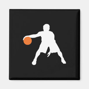 Basketball-Silhouette in Bewegung 1 Magnet