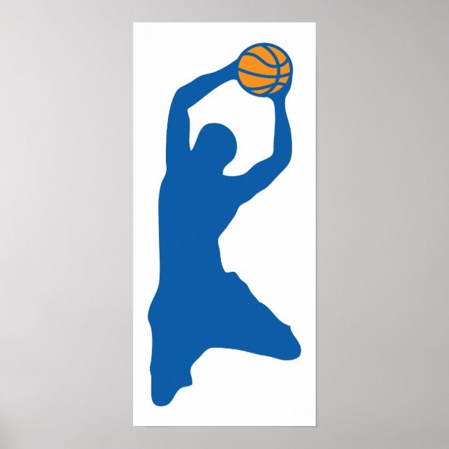Basketball-Silhouette Poster (Vorne)