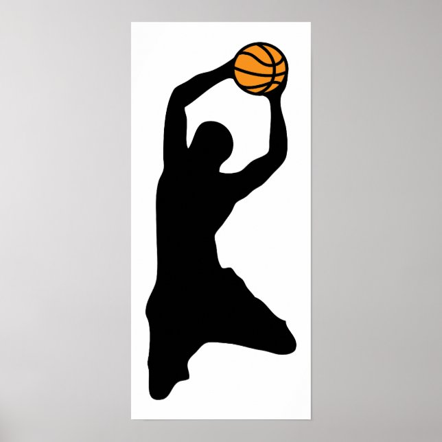 Basketball-Silhouette Poster (Vorne)