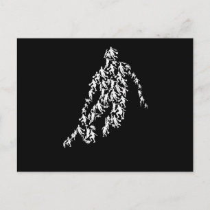 Basketball-Silhouette Sportballmannschaft Postkarte