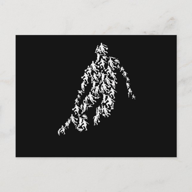 Basketball-Silhouette Sportballmannschaft Postkarte