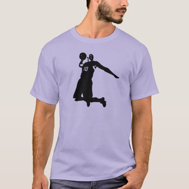 Basketball-Silhouette T-Shirt (Vorderseite)