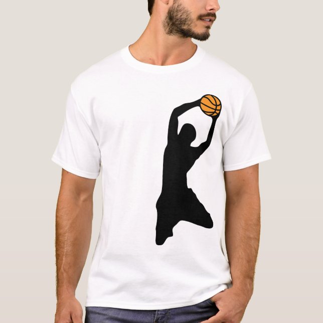 Basketball-Silhouetten T-Shirt (Vorderseite)